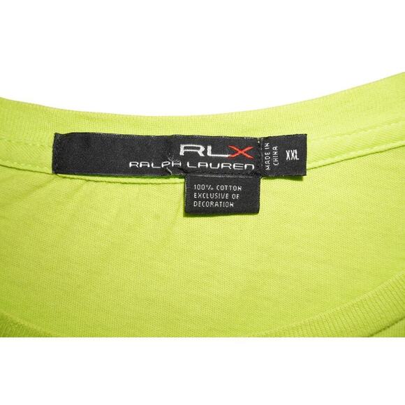 RLX Ralph Lauren Neon Green Graphic Logo Tee - Size XXL - Picture 4 of 7